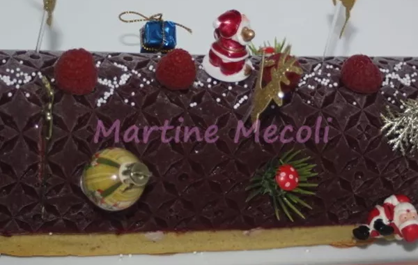 Bûche framboise vanille pistache gourmande