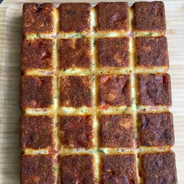 Gâteau cubicube tomates feta
