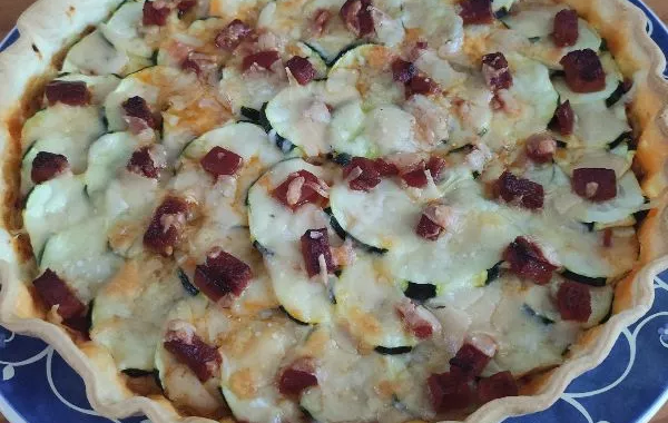 Tarte courgette chorizo