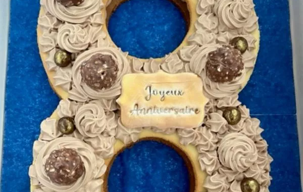 Number cake chocolat
