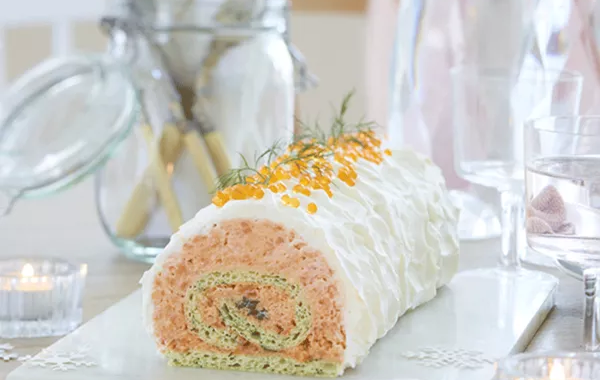 Bûche roulée au saumon