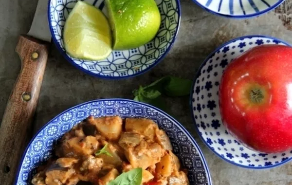 Poêlée d'aubergines aux pommes