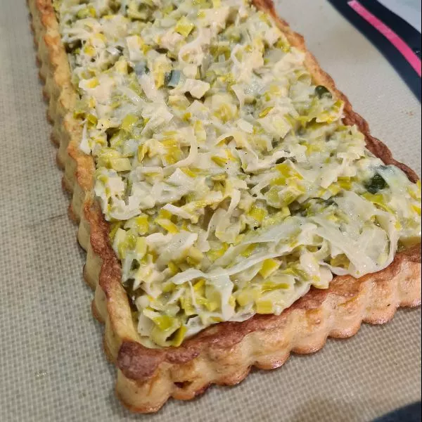 Quiche aux poireaux et bacon