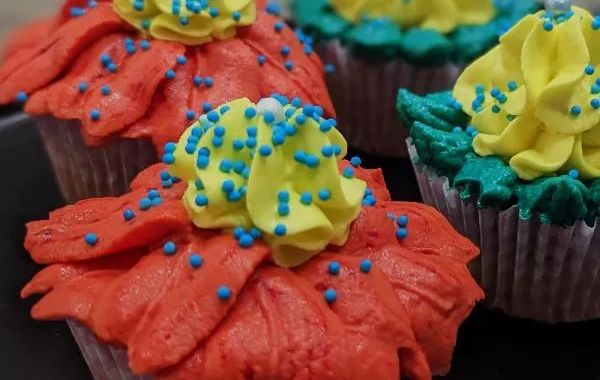 Cupcake fêtes en fleurs