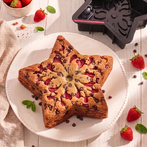 Gâteau étoile à la fraise et pépites de chocolat