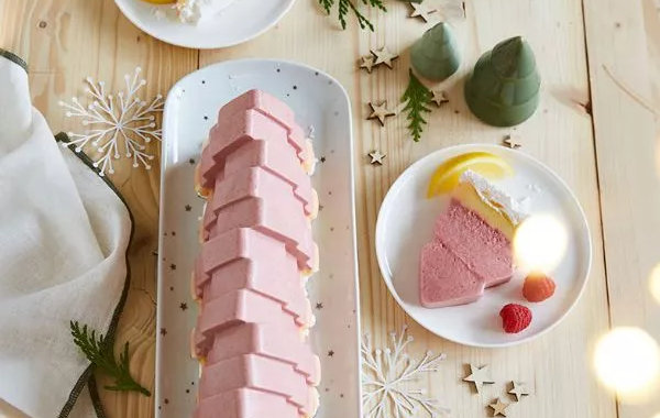 Bûche meringuée framboise citron