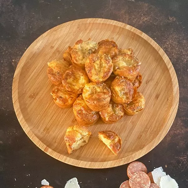 Mini bouchées apéro cœur fondant parmesan & chorizo