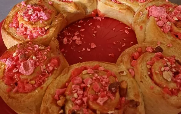 brioche aux pralines roses