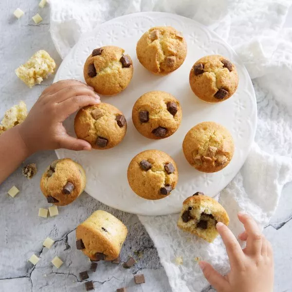 Mini-muffins magiques aux pépites de chocolat 