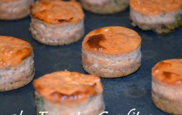 Mini cheesecake aux tomates confites et pesto