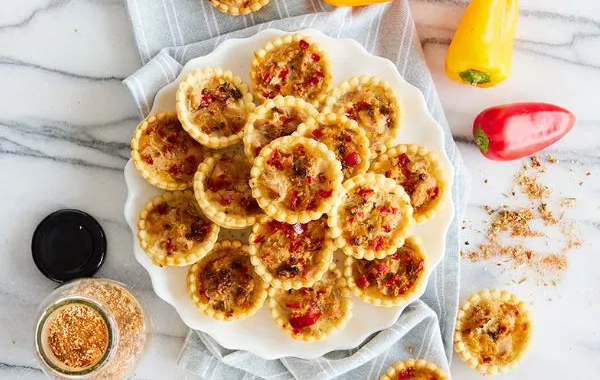 Mini quiches au thon et poivrons