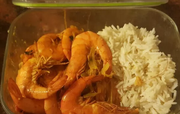 Crevettes curry Gingembre
