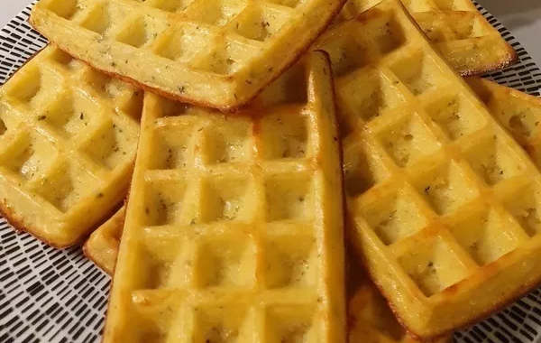 gaufres à la courgette et balsamique