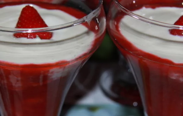 Soupe de fraises au fromage blanc