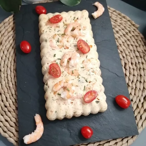terrine de saumon aux crevettes roses