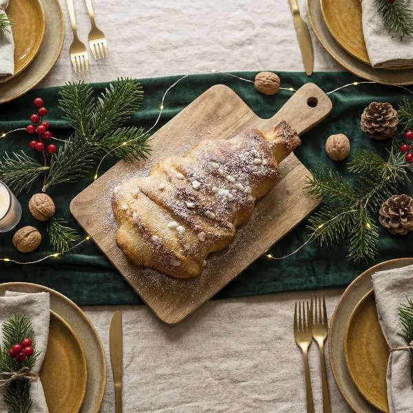 Brioche sapin au sucre perlé  