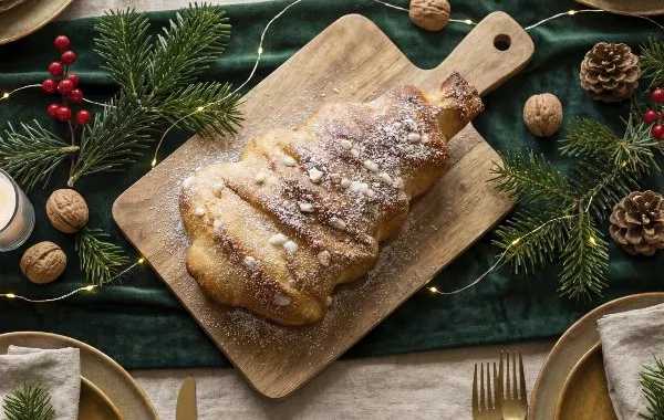 Brioche sapin au sucre perlé