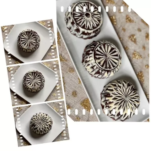 Coques marbrées au chocolat