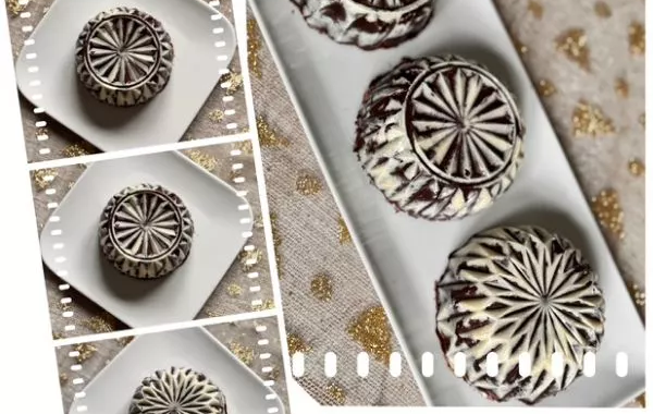 Coques marbrées au chocolat