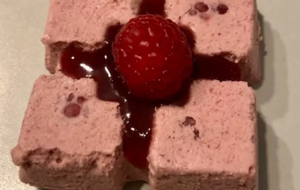 Carrés gourmands à la framboise