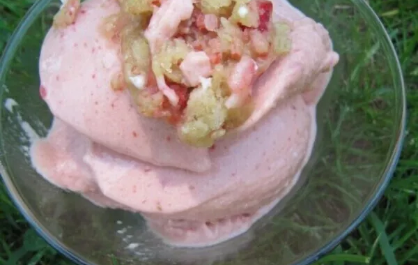 Frozen Yogurt Fraises Rhubarbe