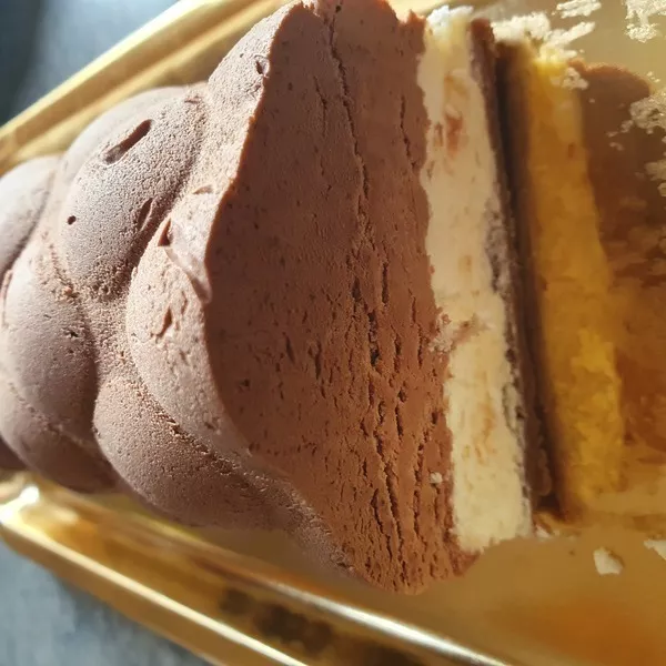 bûche 3  chocolats en toute légèreté 