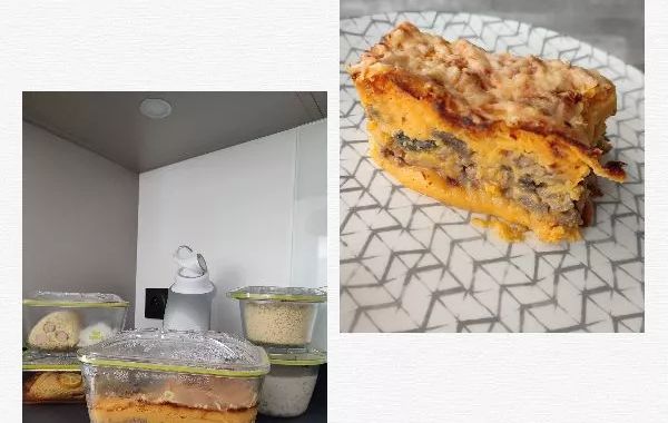 Parmentier boeuf/patate douce/ pommes de terre