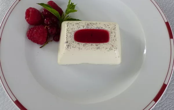 Panna-cotta vanille framboise