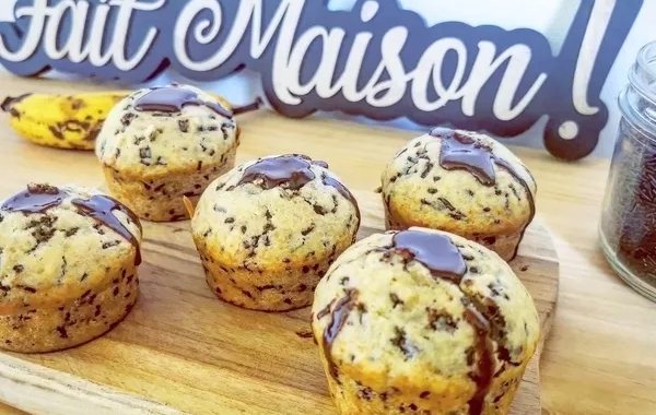 Muffins bananes chocolat