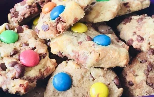 cookies aux pépites de chocolat et au m&m's
