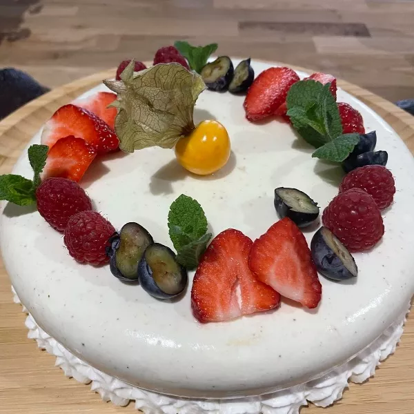 Entremet vanille passion
