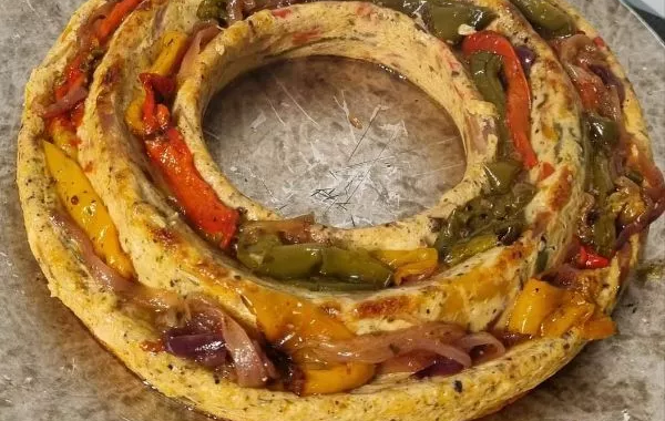 Quiche sans pâte aux poivrons 🫑et oignons 🧅