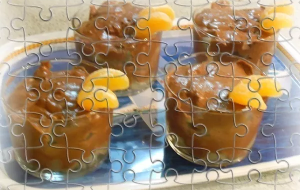 Verrines mousse au chocolat/poires