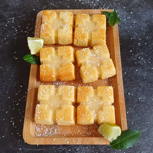 Carrés gourmands citron vert- coco