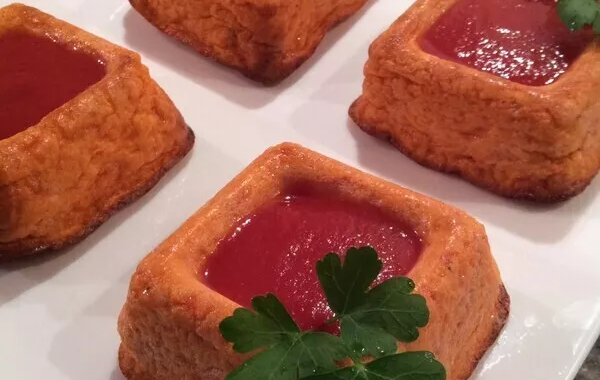 Flans de poivrons et tomates