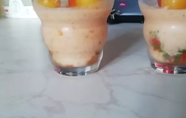Panna Cotta de tomates roties