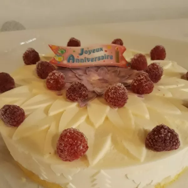 Mousse citron framboises