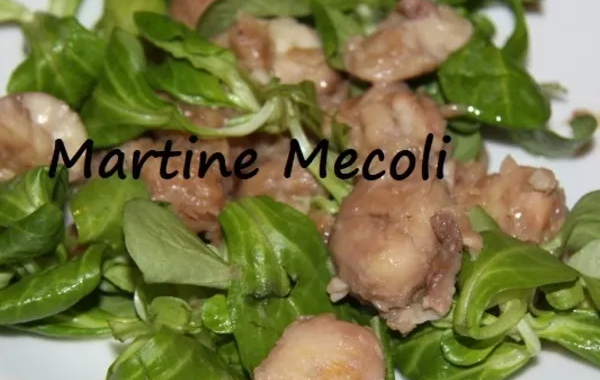 Salade tiède de châtaignes sans cook'in