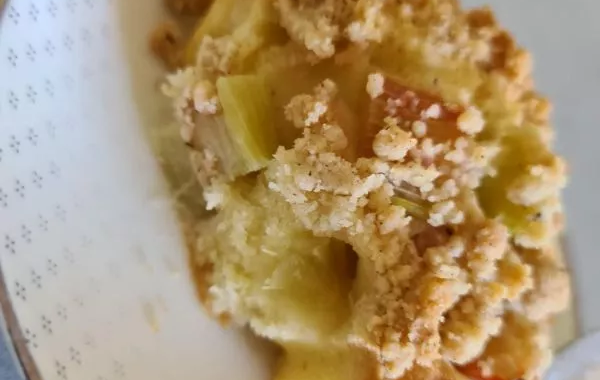 Carrés gourmands à la rhubarbe