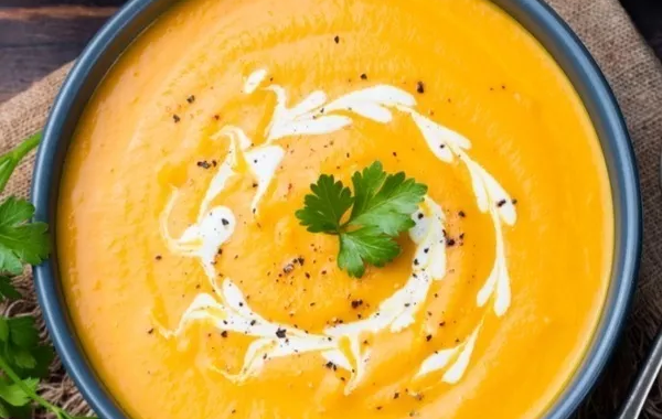 Velouté de patates douces au curcuma et lait d’avoine