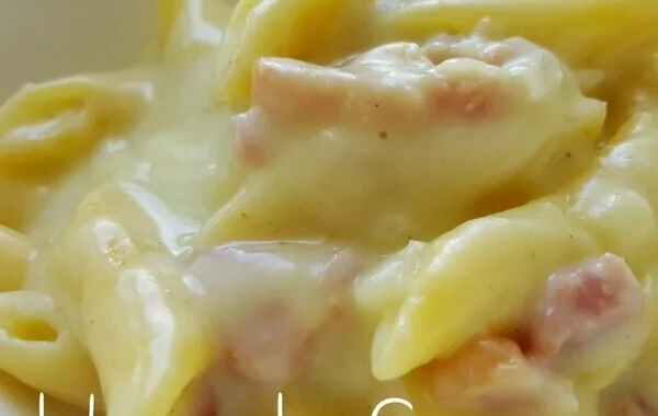 Crémeux de pâtes aux lardons