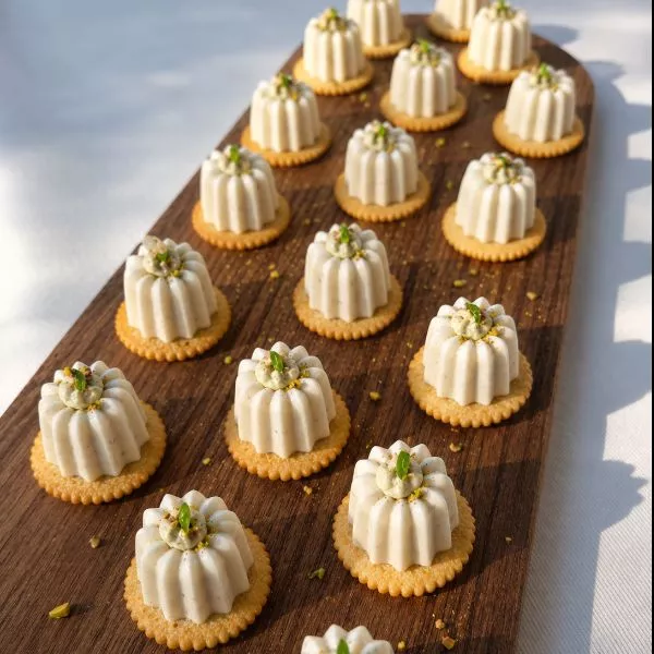 Panacottas d'asperges blanches 