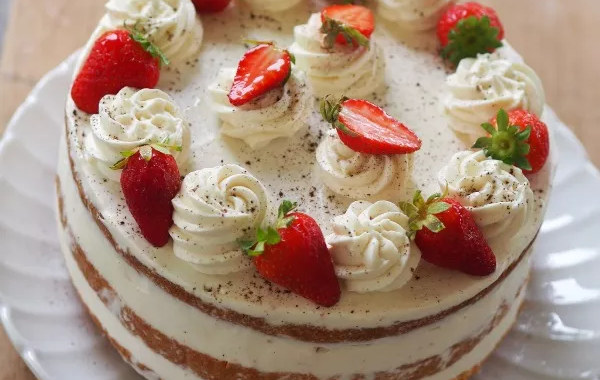 Chiffon cake aux fraises
