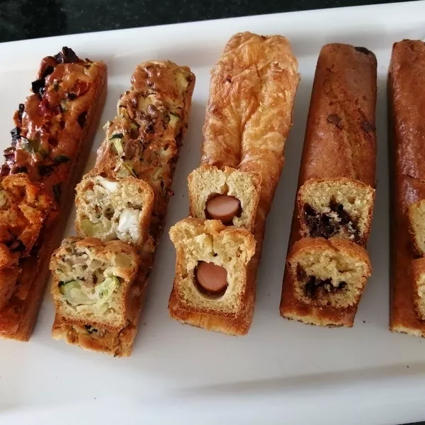 3 cakes salés,2 cakes sucrés