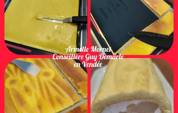 Bûche express facile Poire Vanille