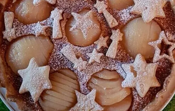 Tarte poire amandine étoilée
