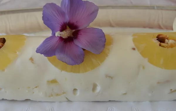 Bavarois à l'ananas et petits beurre