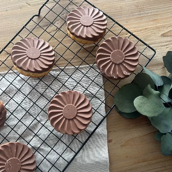 Flower power de madeleines au chocolat