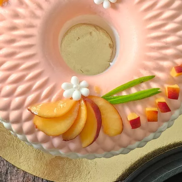Entremets Pêche/ Abricot et Vanille 