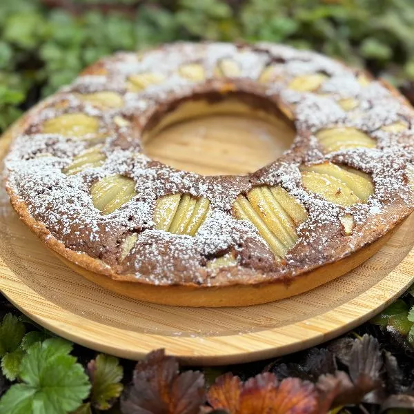 Tarte amandine poire et chocolat